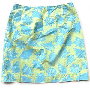 Lilly Pulitzer Conched Out Blue Green Shell Skirt